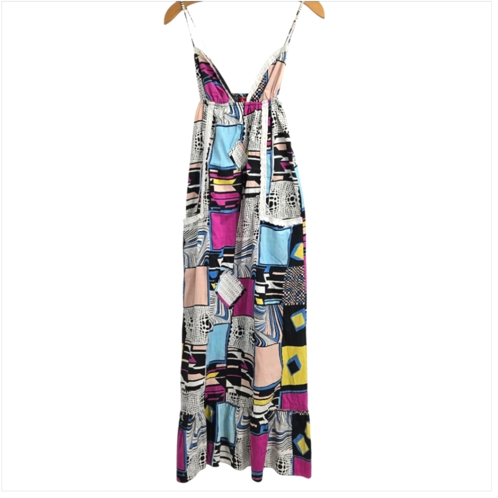 Tigerlily Maxi Dress Patchwork Multicolor Sketchbook Print